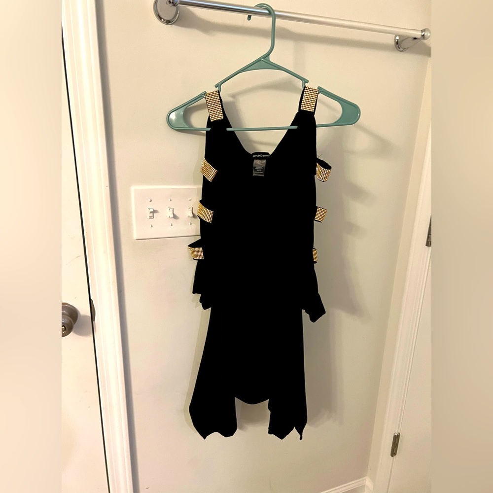 ~Black Evening Top W Rhinestones~